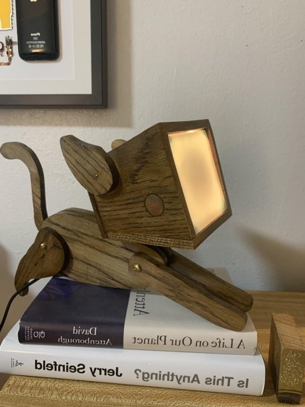 Laser Cut 3D Wooden Cat Lamp Vector File