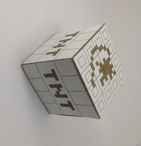 Laser Cut Minecraft Cardstock Blocks Game CDR File