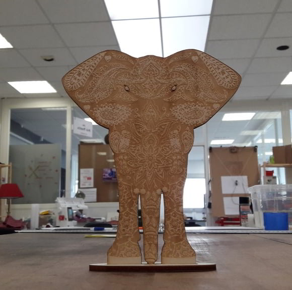 Laser Engrave Decorative Elephant 5mm CDR File