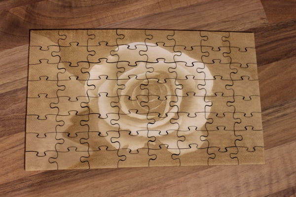 Laser Cut Wooden Jigsaw Puzzle Game with Laser Engraving Design Vector File