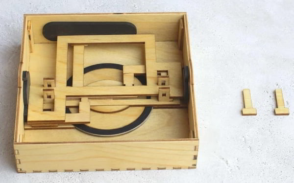 Laser Cut Wooden Puzzle Box CDR File