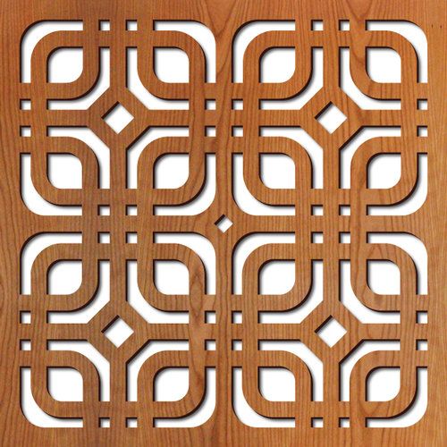 Laser Cut Wooden Room Privacy Grill Design Vector File