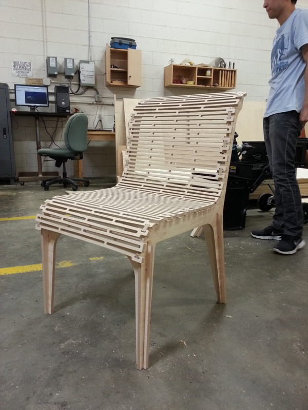 Laser Cut 3D Wooden Alex Chair Design CDR File