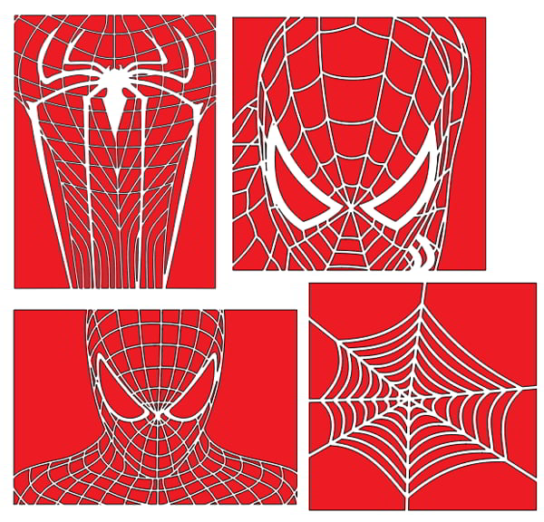Laser Cut Spider Man Suit 3D Illusion Acrylic Lamp CDR File