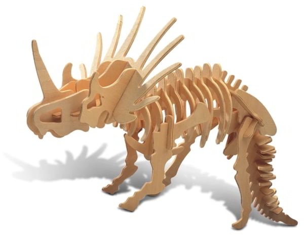 Laser Cut 3D Wooden Puzzle Hammerhead Dinosaur CDR File