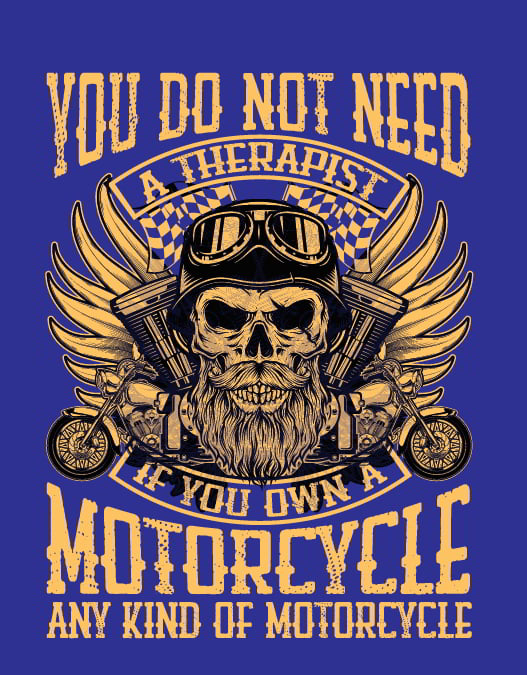 You Do not Need A Therapist Gangster Sticker Skull Motorcycle CDR File