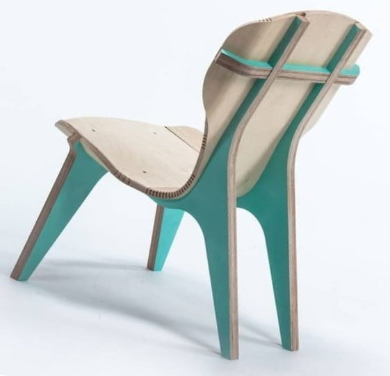 Laser Cut Wooden Modern Chair for Kids Vector File