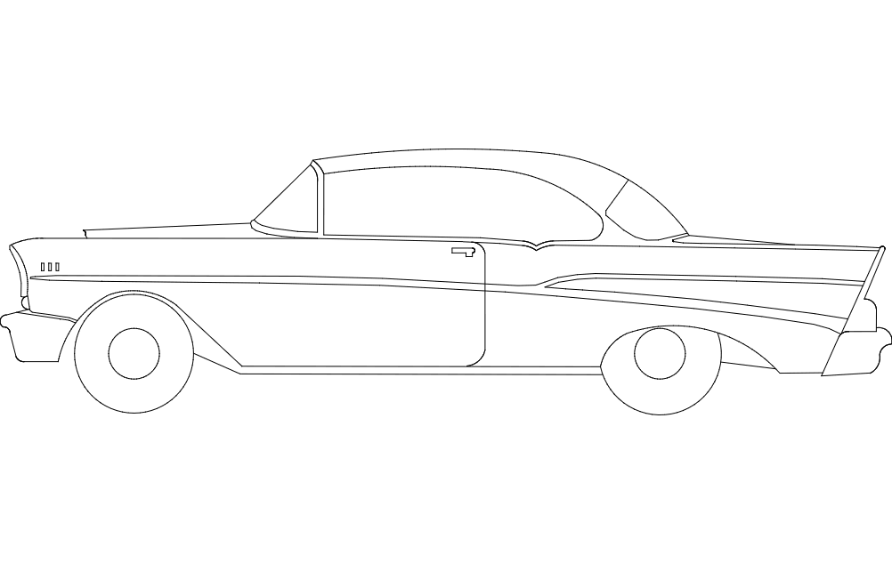 57 Chevy Car DXF File