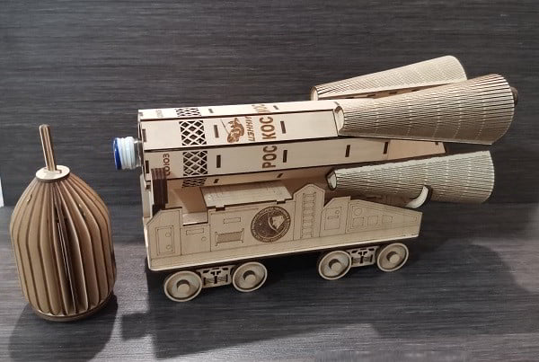 Laser Cut 3D Wooden Rocket Minibar Gift Box CDR File