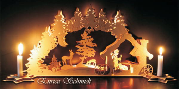 Laser Cut Multilayer Christmas Ornaments Lamp Schwibbogen Christmas Decor Vector File