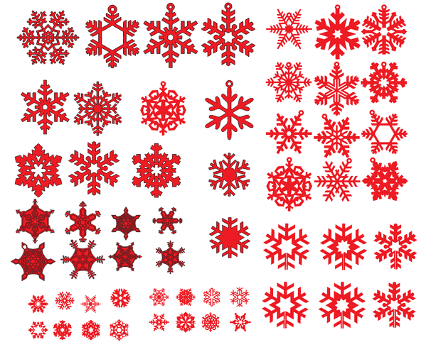 Layout Snowflake Christmas Decoration Element CDR File