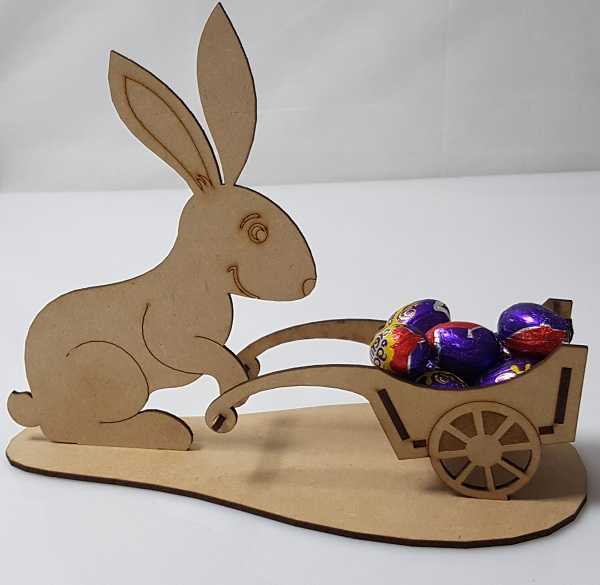 Laser Cut Plywood Bunny Easter Egg Holder Rabbit Egg Display Stand CDR File