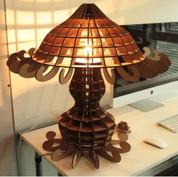 3D Wooden Puzzle Table Lamp CNC Laser Cutting File
