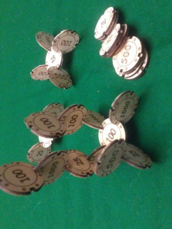 Attachable Poker Game Chips Free Laser Cut File
