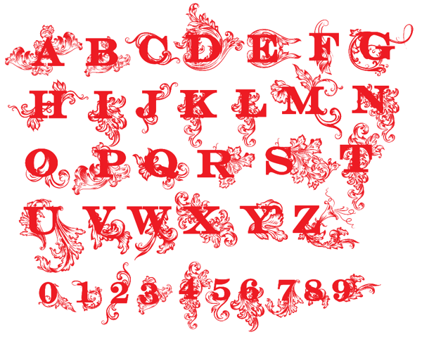 Decorative Letters Template Sample CDR and Ai Vector File