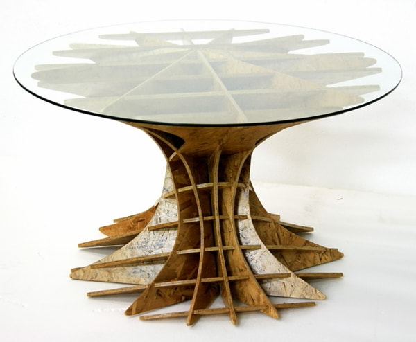 Laser Cut Wooden Coffee Table CNC Furniture Template Round Table CDR File