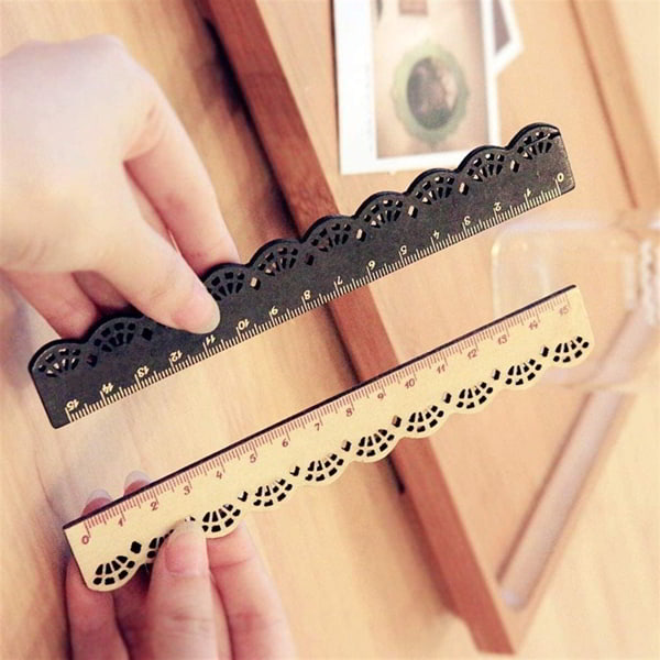 Laser Cut Wooden Scale with Engraving Marking Ruler DXF File