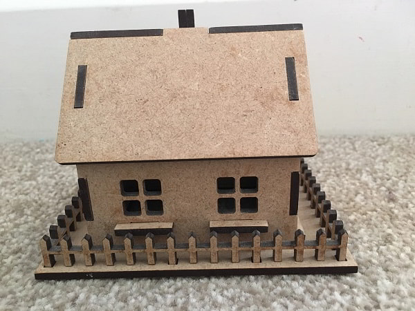 Plywood House Model Laser Cutting PDF File