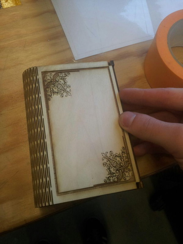 Laser Cut Wooden Flex Box with Engraving Design DXF File