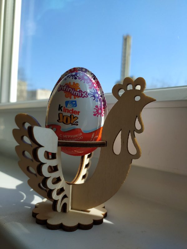 Laser Cut Wooden Easter Egg Stand Party Decoration CDR and PDF File
