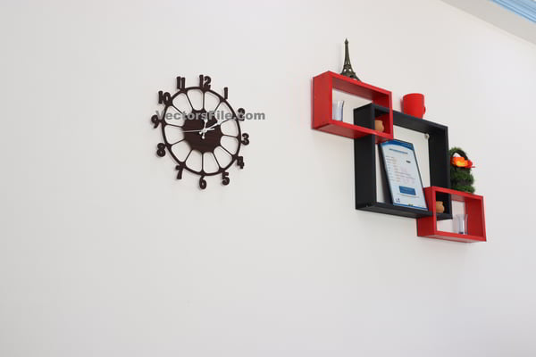 MDF Round Wall Clock Design Wooden Clock Layout Free Laser Cut File