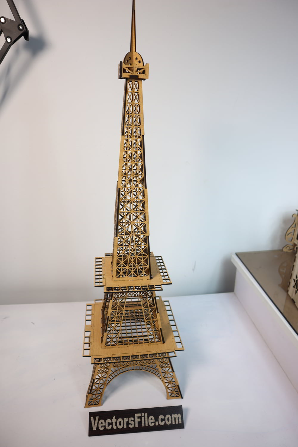 Laser Cut 3D Puzzle Eiffel Tower Architectural Model 3D Wooden Eiffel Tower Puzzle Vector File