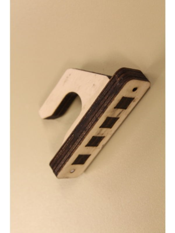 Laser Cut Wall Mount Holder for Laser Saw Wooden Hook for Tools Vector File