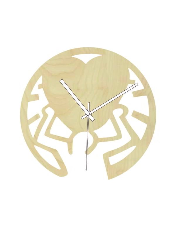 Laser Cut Heart Wall Clock DXF File for Laser Cutting