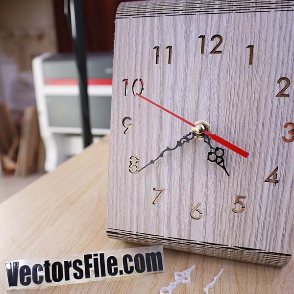 Laser Cut Black Acrylic Clock Needle Vector File for Laser Cutting