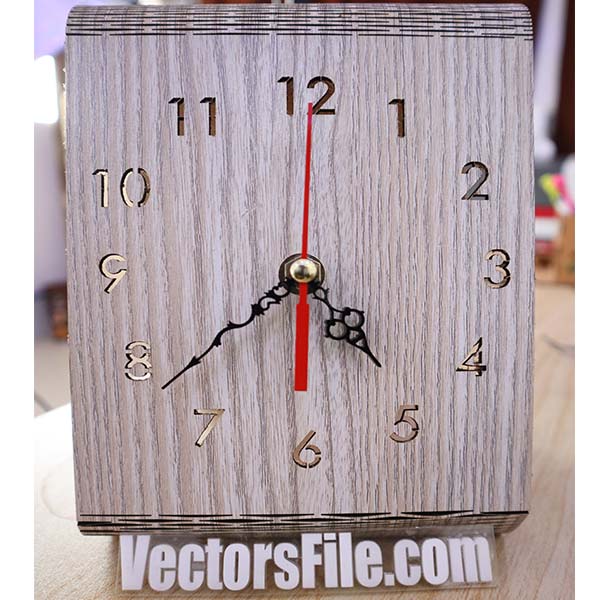 Laser Cut Black Acrylic Clock Needle Vector File for Laser Cutting