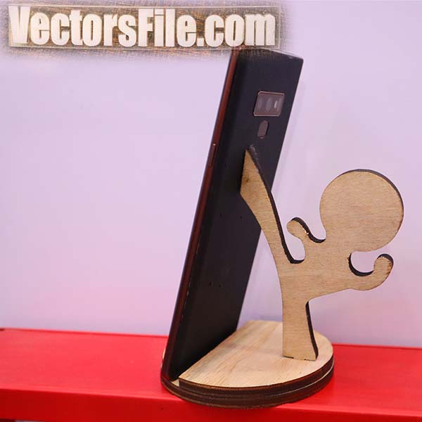 Laser Cut Plywood Karate Phone Stand 6mm Vector File