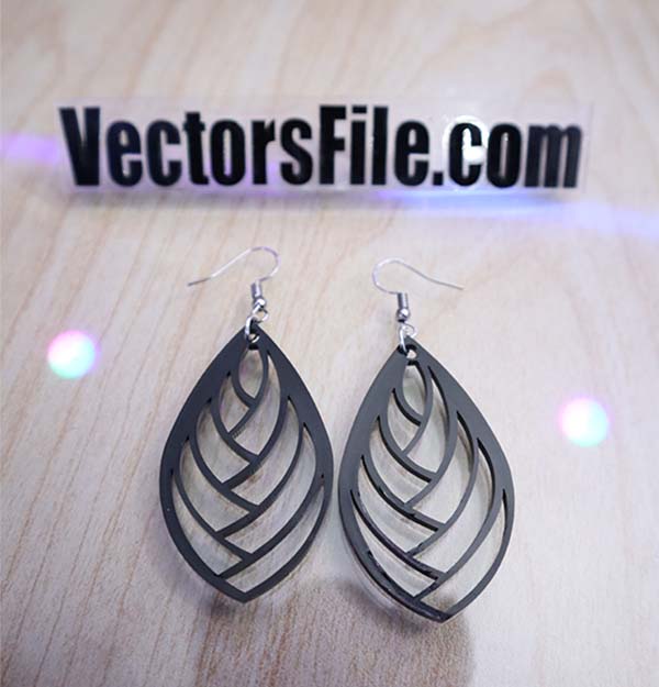 Laser Cut Fancy Earring Design Ladies Jewelry Earring Pattern Template Vector File