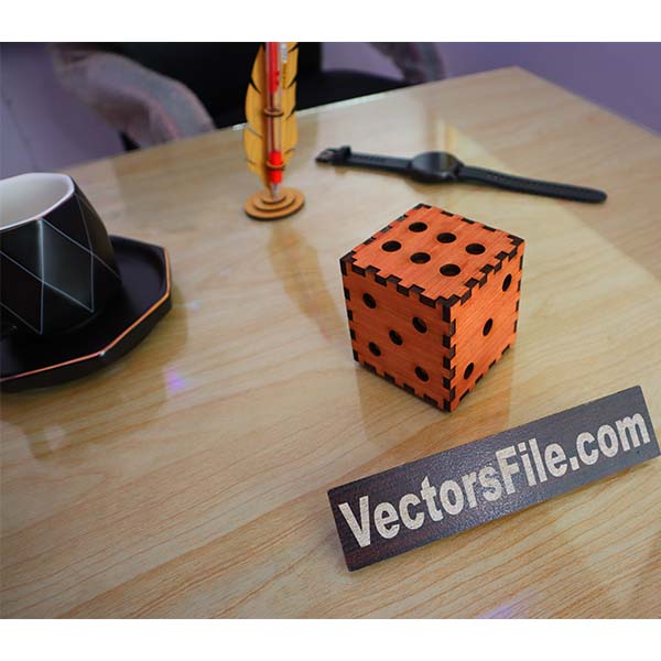 Laser Cut Wooden Dice Template Ludo Game Dice Vector File