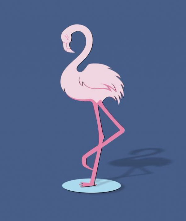 Laser Cut Flamingo For Decoration Free Vector File