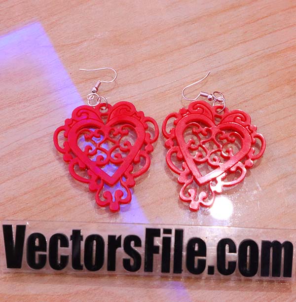 Laser Cut Earrings Acrylic Template Jewelry Design Vector File