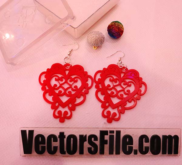 Laser Cut Earrings Acrylic Template Jewelry Design Vector File