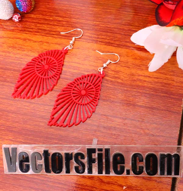 Laser Cut Abstract Earring Design Earring Jewelry Template CDR and DXF File