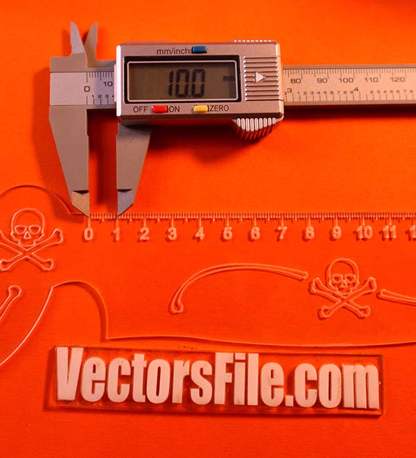 Laser Cut Acrylic Measure Scale Knife Shape Ruler Scale CDR and DXF File