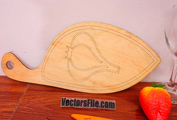Laser Cut Wooden Food Cutting Board Kitchen Art Vegetable Chopping Board Vector File