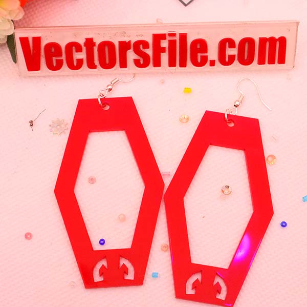 Laser Cut Acrylic Jewelry Design Acrylic Earring Sample CDR and DXF Vector File