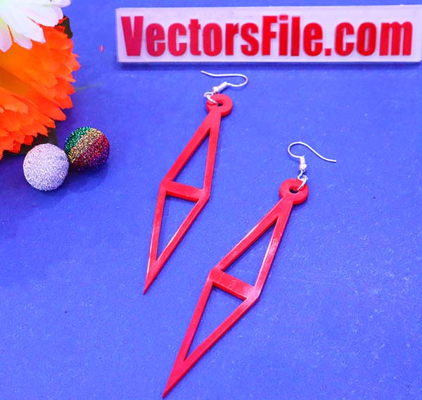 Acrylic Earring Design CDR and DXF File for Laser Cutting