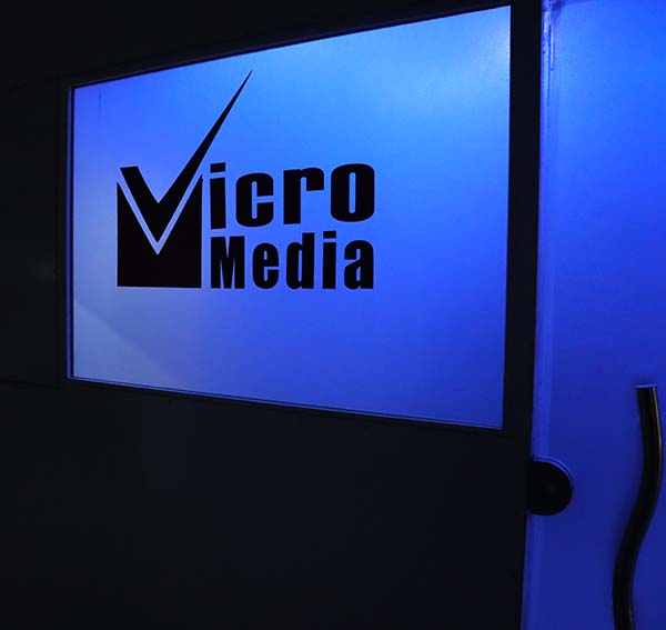 Laser Cut MDF Micro Media Company Logo Design CDR and DXF File