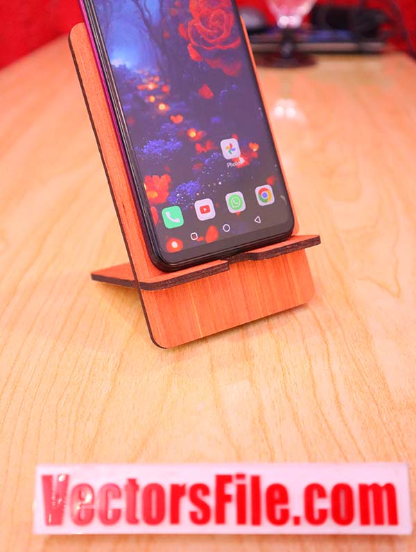 Laser Cut Plywood 4mm Mobile Phone Stand Cell Phone Holder SVG File