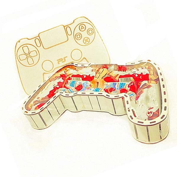 PS Controller Candy Box Game Handle Gift Box CDR and DXF File