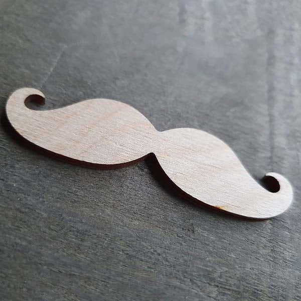 Laser Cut Plywood Mustache for Decor CDR and DXF File