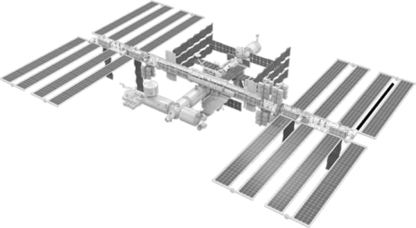 Laser Cut 3D Wooden Puzzle Space Station 3mm Model CDR File