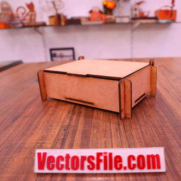 Laser Cut Plywood Small Parts Tools Organizer Box Wooden Storage Box CDR and DXF File