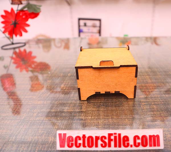 Laser Cut Wooden Storage Box plywood Box Small Tools Organizer Box CDR and DXF File