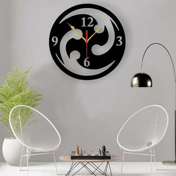 Laser Cut Round Wall Clock Modern Clock Face Design CDR and DXF File