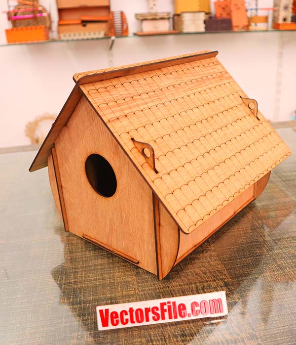 Laser Cut Wooden Hamster House Wooden Bird House Wood Bird Feeder CDR and DXF File